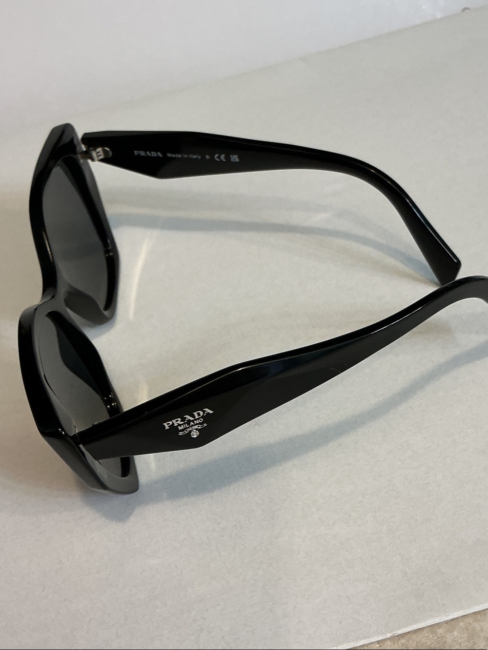 Prada Black Cat-Eye Sunglasses with Dark Lenses - Picture 4 of 5